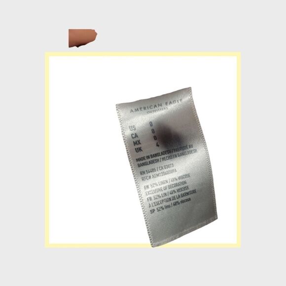 American Eagle Paper Bag Striped Red and White Shorts size 0 - Picture 8 of 8